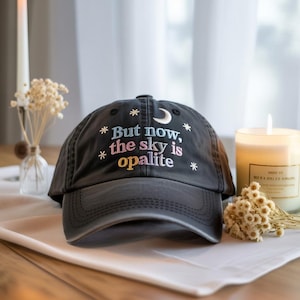 Embroidered  But Now The Sky Is Opalite Hat, Inspired Graphic Hat, Dancing Through The Lightning Strikes Cap