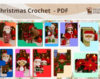 10 Patrones Navideños en PDF para Muñecos en Crochet - Amigurumi Designs