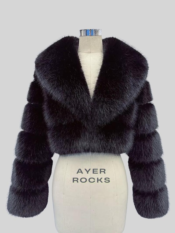 New Cropped Faux Fur Coat