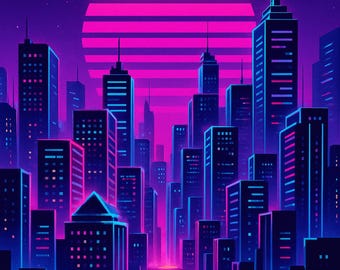 Vaporwave Art City