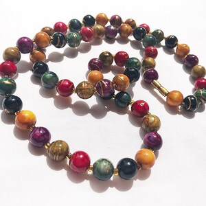 Colorful Vintage Candy Coated Beaded Necklace