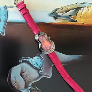 Vintage Salvador Dali Softwatch Wrist Watch - Series IV Dali Pink Softwatch by Exeaquo