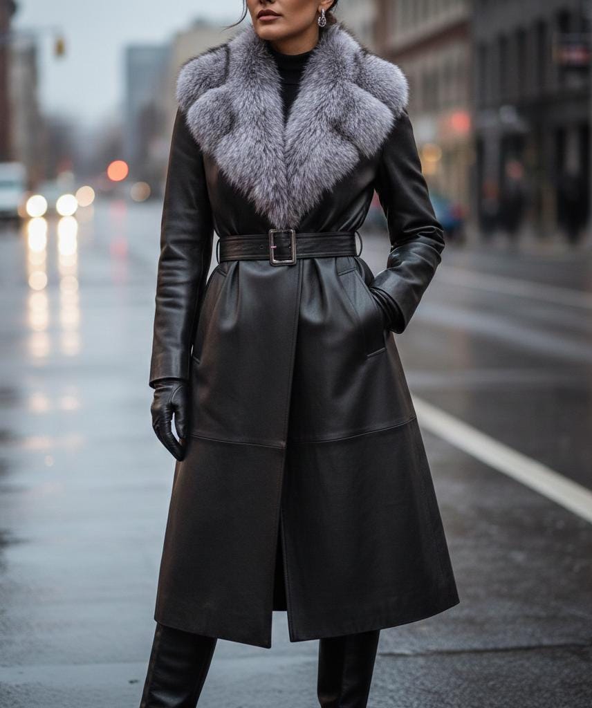 Manteau De Fourrure Vison Femelle Taille 38/40 – Vintage, Marron, Fabrication Française