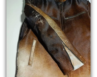 Genuine Cowskin Hair-On Leather Jacket | Women's Western Coat
