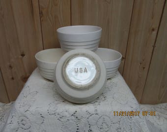 Vintage Ironstone Bowls Set of 4 USA