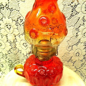 Amberina Oil Lamp - Etsy