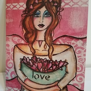 Grußkarte--Original Kunstdruck