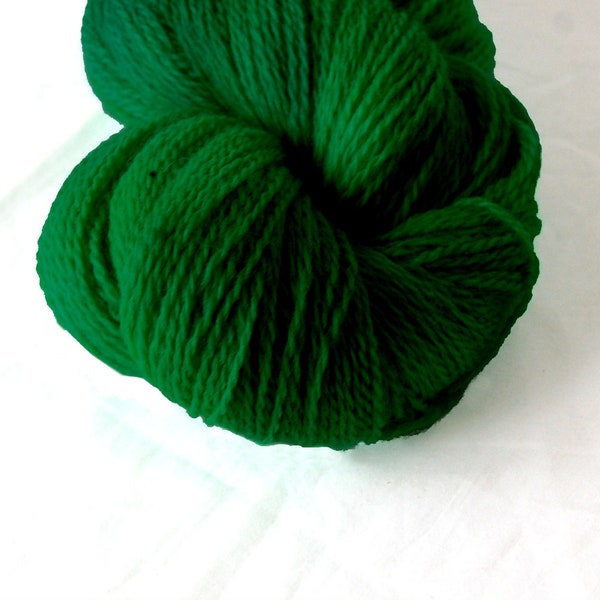 Hand Painted Yarn Green Kettle dyed yarn - wool and superfine alpaca bulky Wt Yarn Hand dyed Shades of Green