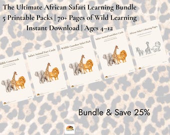 Afrikansk djurlivsutbildning för barn | Utskrivbara safariaktiviteter | Hemundervisningspaket för natur åldrarna 4–12
