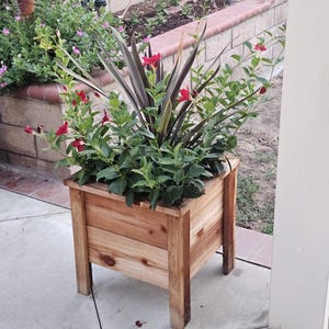 Cedar  flower planter box