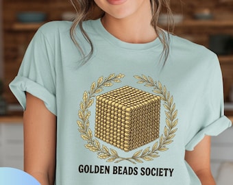 Camiseta Montessori com Contas Douradas, Camiseta com Material de Matemática Montessori, Camiseta para Presente de Professor(a), Camiseta para Educador(a) da Primeira Infância, Presente de Agradecimento ao(à) Professor(a)