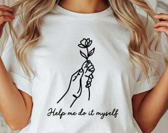 Camiseta para Professora Montessori, Camiseta "Me Ajude a Fazer Sozinho", Camiseta com Citação Montessori, Presente para Professora de Educação Infantil, Camiseta para Educadora da Primeira Infância