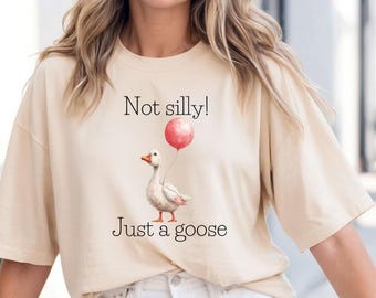 No es una tontería, solo una camiseta de ganso, camiseta divertida de ganso tonto, regalo adorable para amantes de las aves, camiseta de pato estilo cottagecore, ropa de animales sarcástica, ropa de ganso