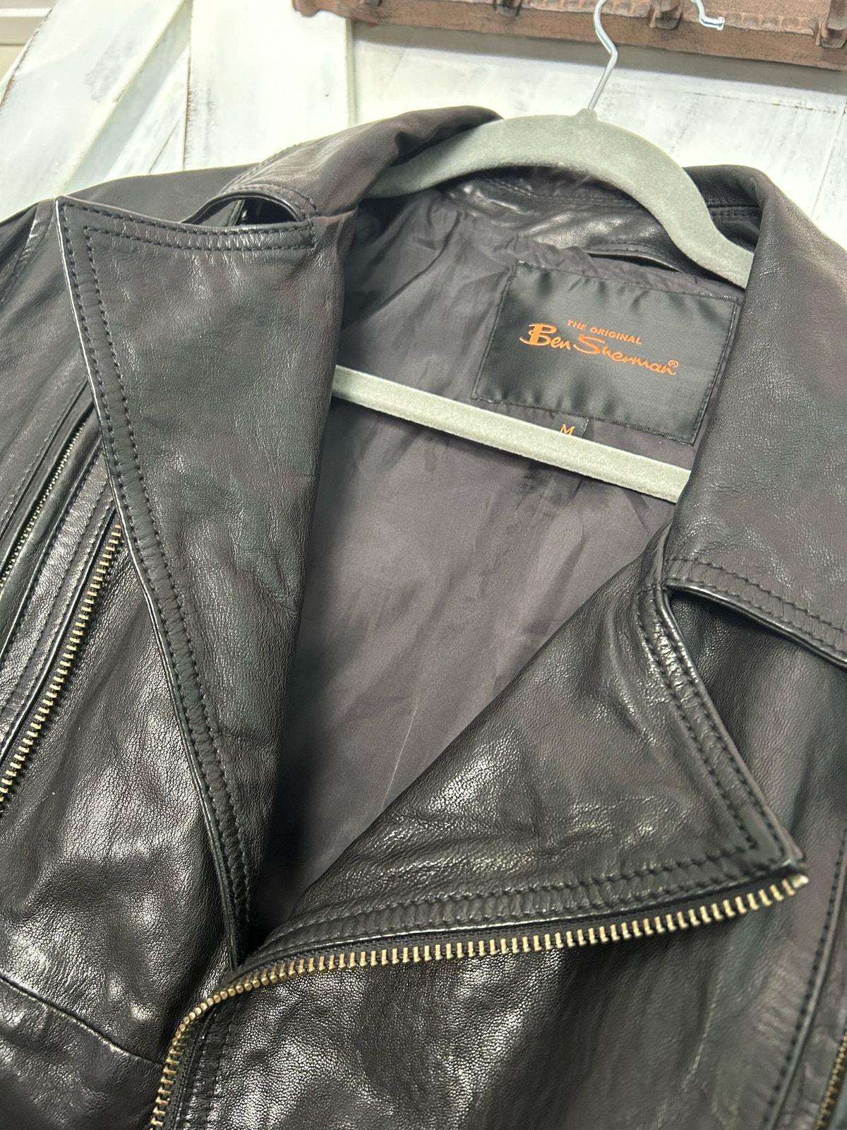 Men's Vintage Ben Sherman Genuine Leather Motorcycle Jacket Medium