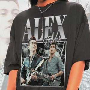 Uniseks Alex Turner-shirt met grafische print – Arctic Monkeys fanmerchandise