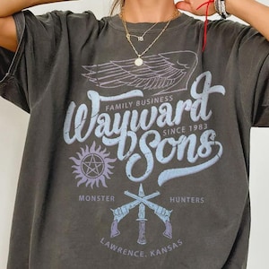 Unisex Supernatural Carry On My Wayward Sons Shirt,dean winchester shirt,sam winchester shirt,supernatural love tee,supernatural crewneck