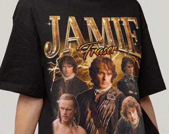 Chemise Jamie Fraser, t-shirt graphique Sam Heughan