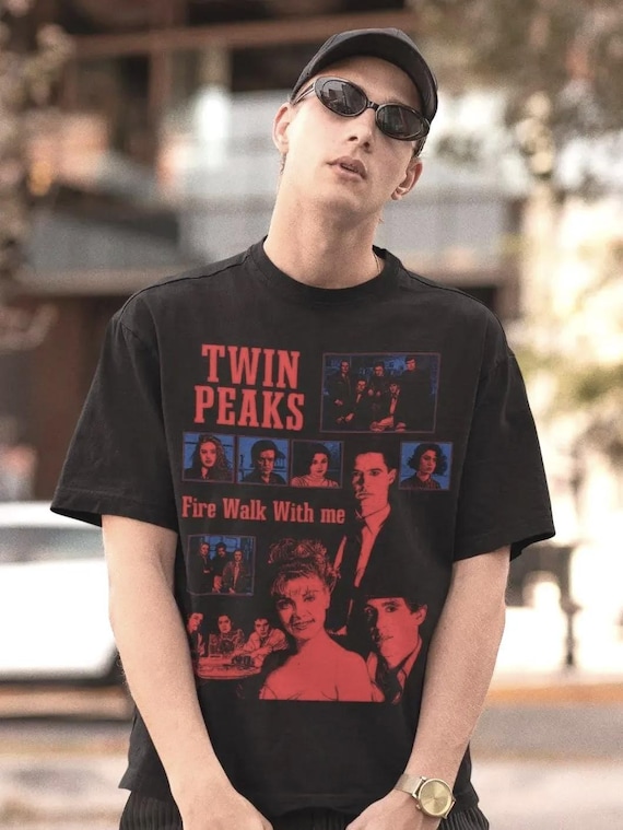 Twin Peaks Fire Walk With Me T-Shirt – Agent Dale Cooper, Laura Palmer, Owl Cave, Unisex Crew Neck, XL