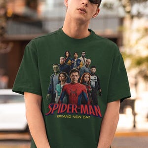 T-shirt Spider Man - SuperHero-T-shirt, vintage filmshirt, retro Marvel afbeelding 2