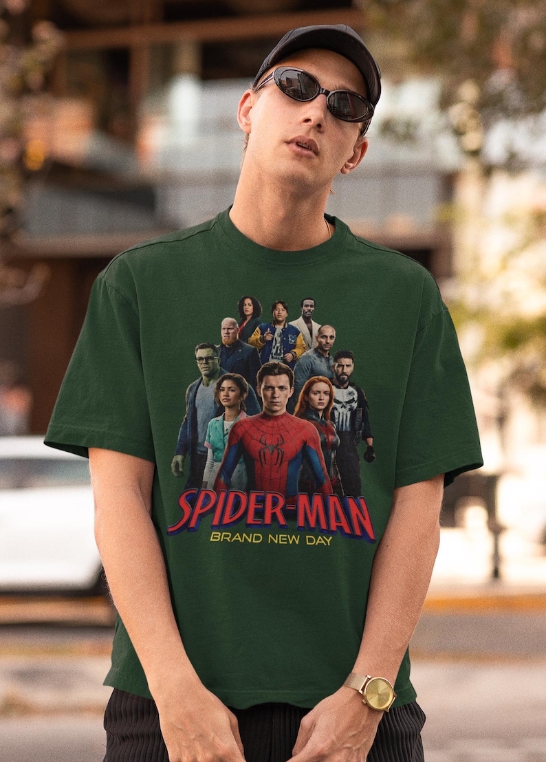 T-shirt Spider Man - SuperHero-T-shirt, vintage filmshirt, retro Marvel afbeelding 2