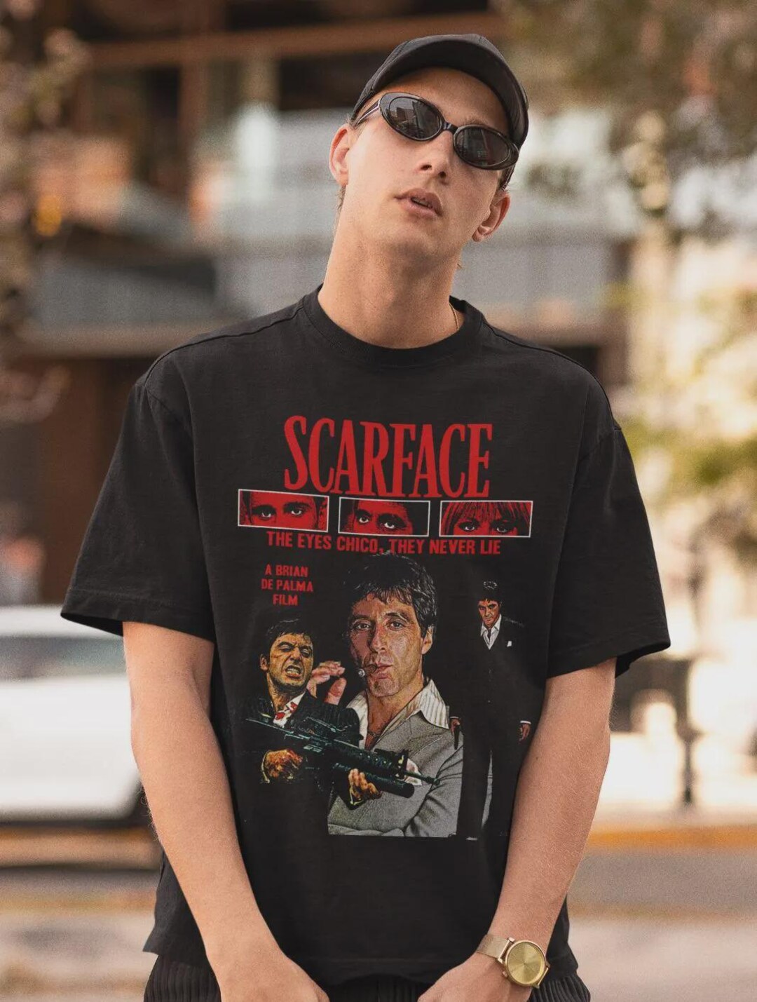 スカーフェイス トニー・モンタナ グラフィックTシャツ、映画パーカー 
