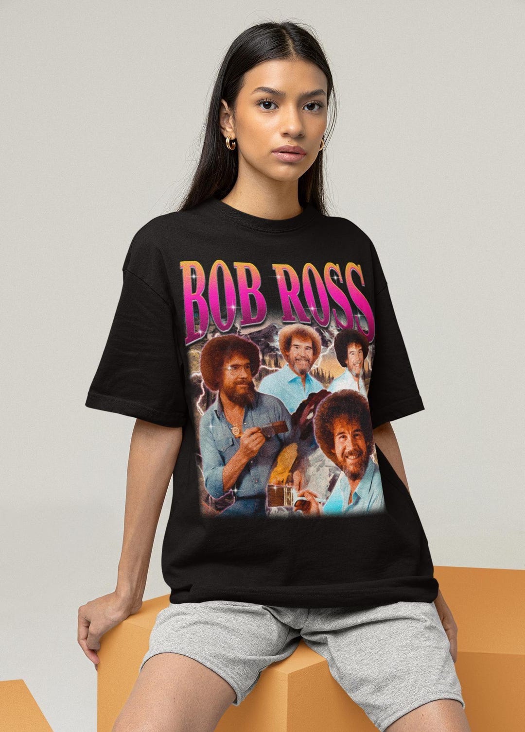Bob Ross Shirt, Rundhalsausschnitt, Bob Ross Sweatshirt, Bob Ross T ...