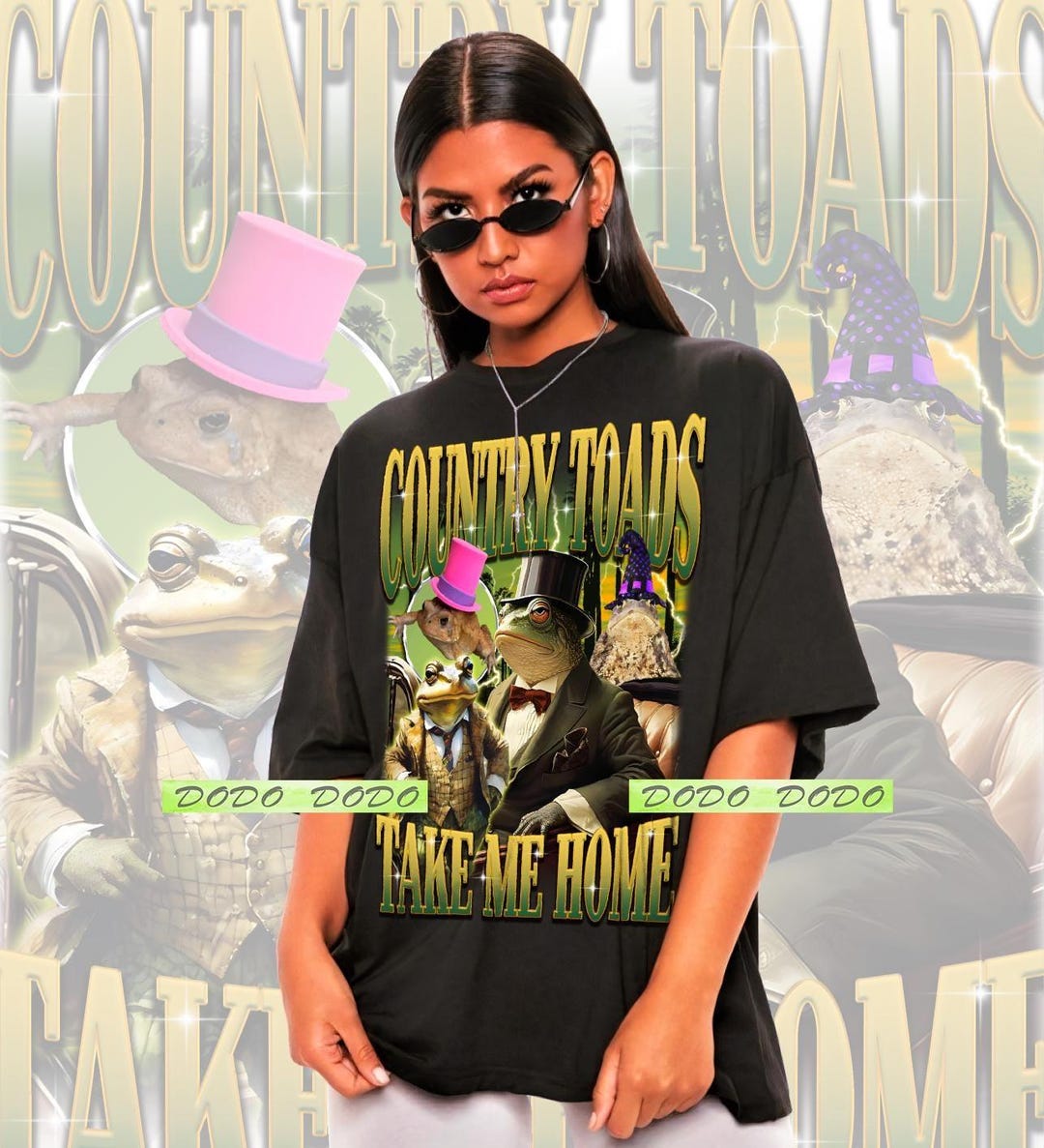 Vintage Country Toads Take Me Home Frog Shirt, Retro Funny Frog Shirt ...
