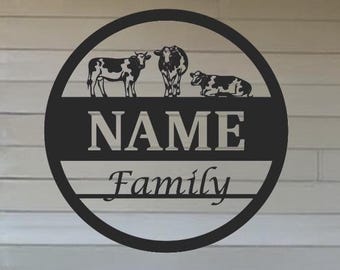 1013-PLASMA CUT STEEL, personalized hanging sign, ranch, farm family sign