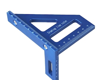 3D Multi-Angle Measuring Ruler - 45/90 Degree Plastic Carpentry Square Protractor and Miter Triangle Layout Tool