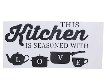 Kitchen Wall Stickers This Kitchen Is Seasoned With Love Quotes Wall Stickers Restaurant Home Decoration