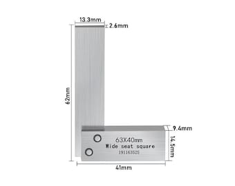 High Accuracy Carbon Steel Angle Ruler Square 90 Degree Right L-Shaped Ruler