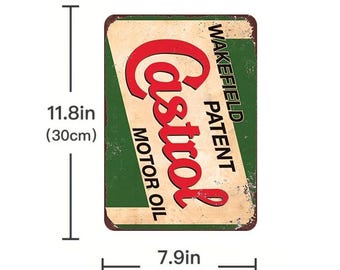 Vintage-Inspired Metal Wall Sign for Garage and Motorcycle Decor - FG01