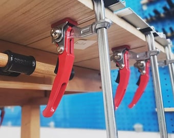 2PCS 160X60Mm Quick Guide Rail Ratchet Clamp Woodworking F Clamp Quick Clamping for MFT and Guide Rail System Hand Tools