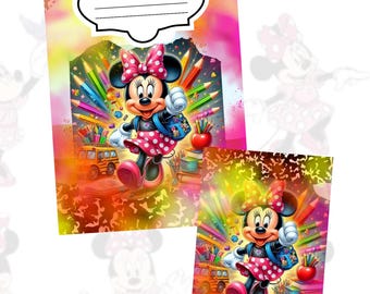 Minnie Mouse Composition Book Cover - Digital Download
