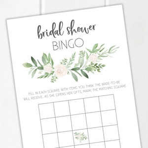 Bridal Shower Bingo Printable / Instant Download / Bridal Shower Game