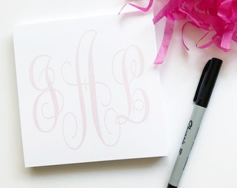 Personalized Square Notepad with Monogram