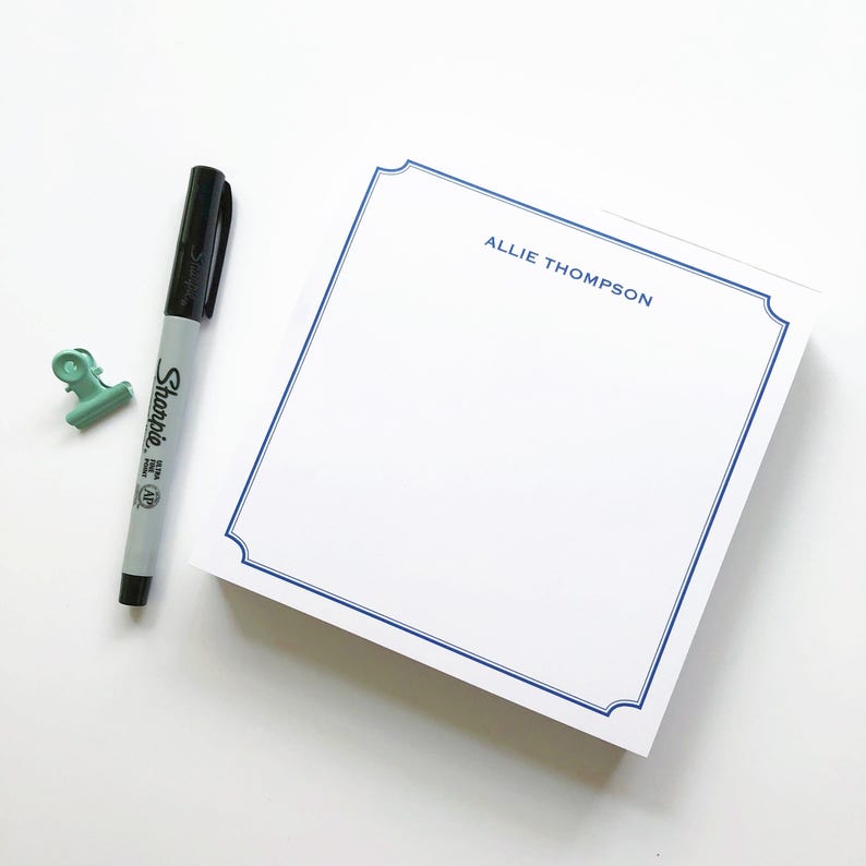 Square Personalized Notepad with Name 