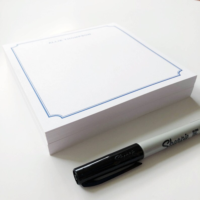 Square Personalized Notepad With Name Etsy