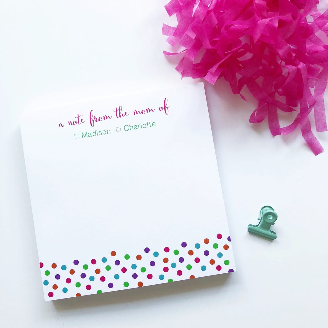 From the Mom of Notepad / Personalized Notepad / Notepads for Mom