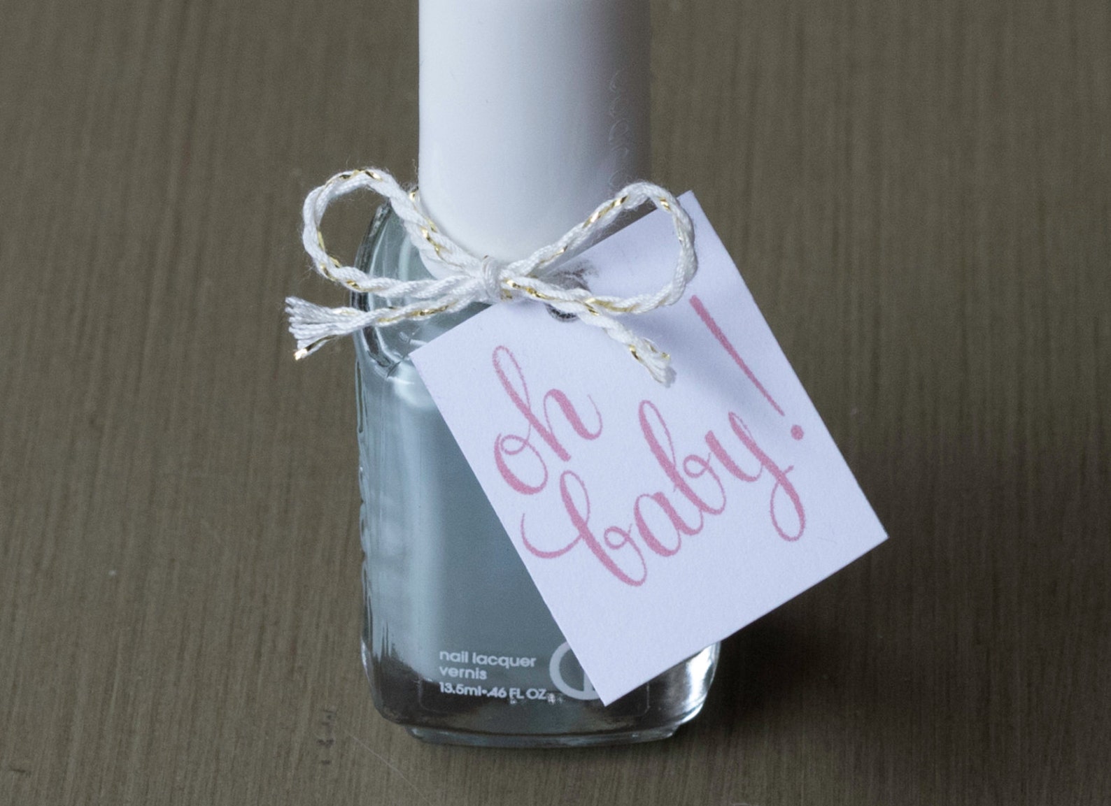 Baby Shower Favors Nail Polish Favor Tags Set of 12 Etsy