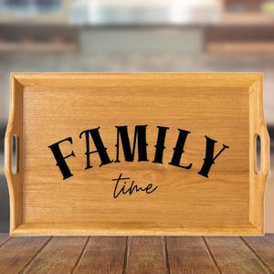 Rustic Wooden Serving Tray: Breakfast in Bed, Family Time