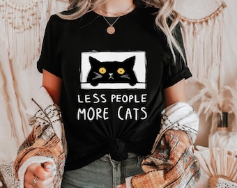 Funny Black Cat T-Shirt: Sarcastic Cat Lover Graphic Tee