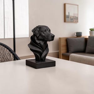 Moderne Labrador Retriever Büste Skulptur, minimalistisches Hunde-Liebhaber-Dekor-Geschenk