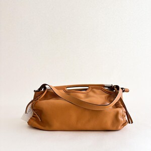 Camel Leather Shoulder Bag