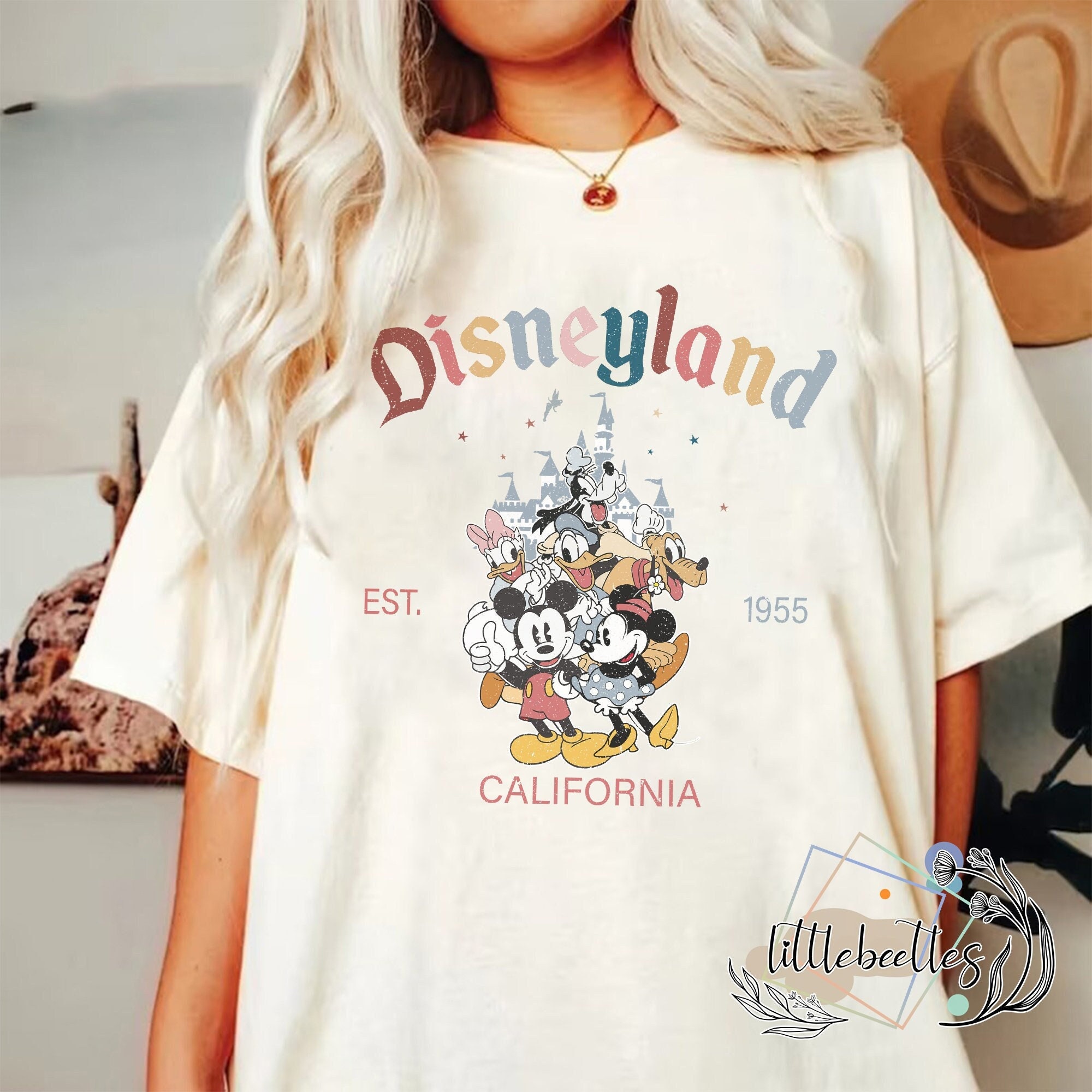 Discover Retro Disneyland Est 1955 California Shirt, Vintage Mickey and Friends Shirt