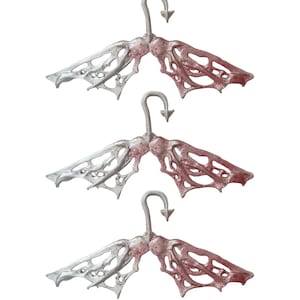 3D Printed Clothing Hangers, Chrome Blood Splatter Design, Set of 3