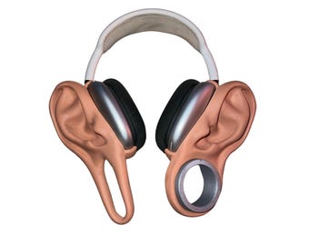 AirPods Max Ear Cup BFG Ears | 3D Printed Fantasy Headphone Covers with Piercings