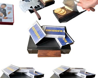 VHS Tape Cheese Board “Block Slicer” | Wooden Charcuterie Board in Retro Video Case