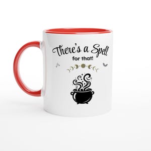 There’s a Spell for That Mug | Witchy Cauldron Coffee Cup | Crescent Moon Halloween Gift | Witchcore Drinkware
