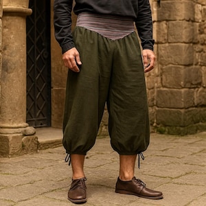 Viking Pirate Pants | Ren Faire Larp Knight Pants | Renaissance Medieval Pants | Vintage Cosplay Pants | Unisex Pants for Renaissance Fair